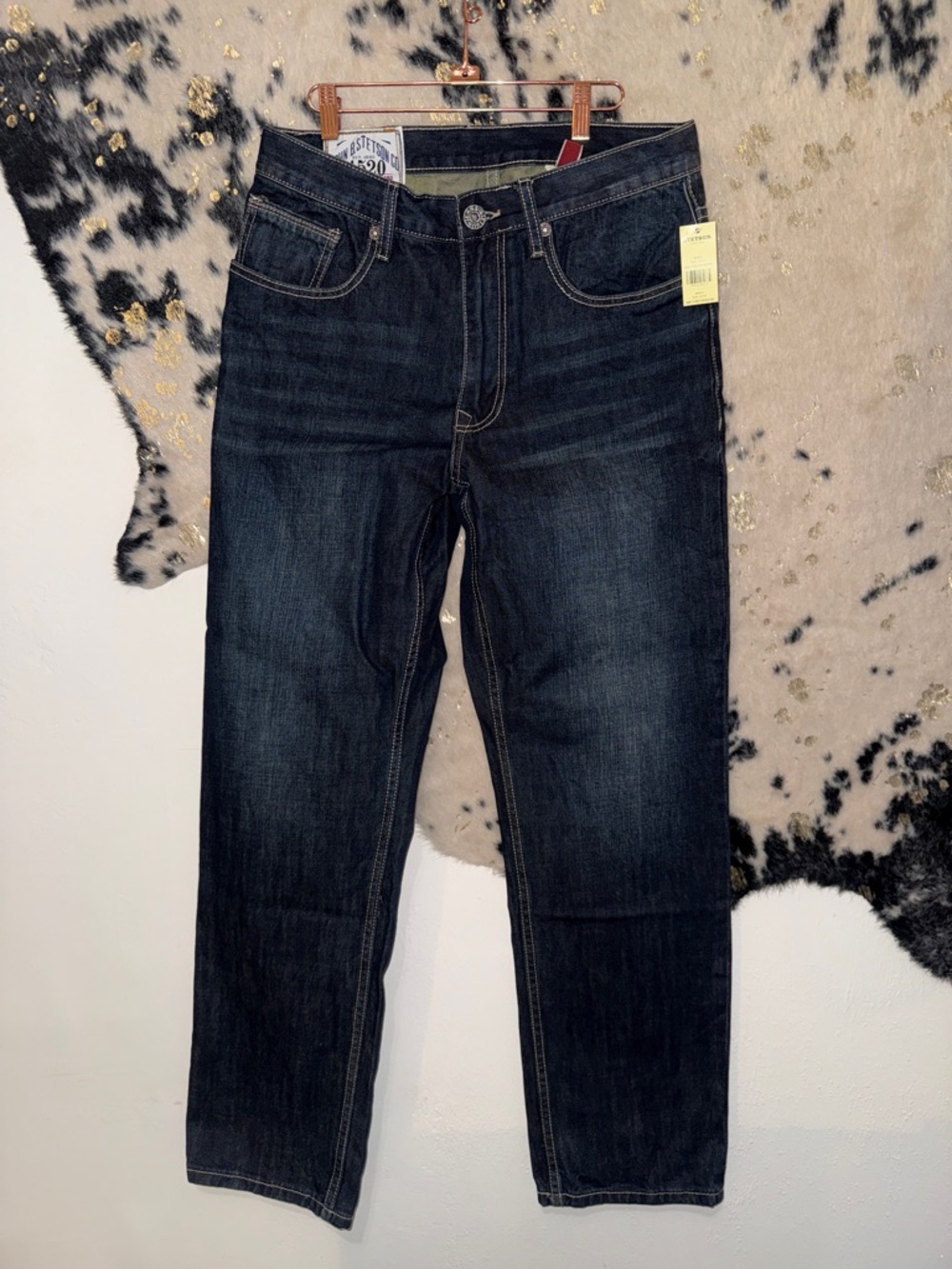 Stetson Men's Dark Indigo Straight Jeans